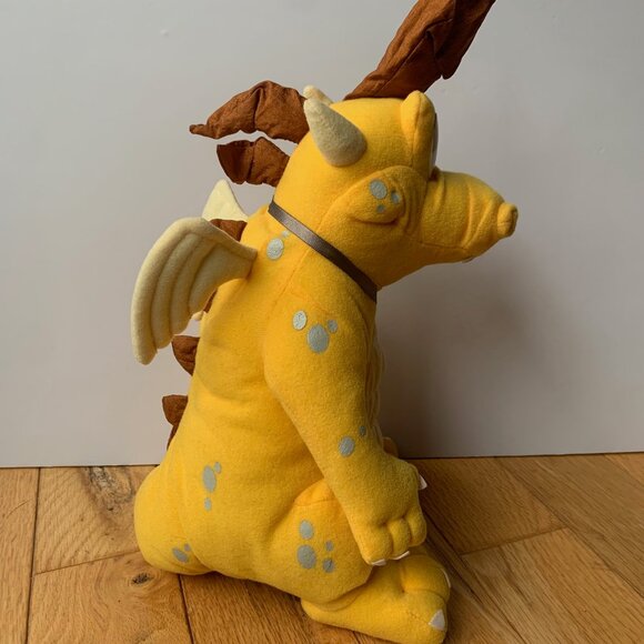 RARE 2000 Quetzal Dragon Tales Plush Hasbro Playskool Yellow Dragon - Picture 4 of 7